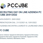 Recruiting Day on line – Azienda PC CUBE – 20 gennaio 2022